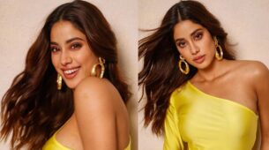 Hotness Alert: Janhvi Kapoor stuns in a one-shoulder cut-out bodycon dress