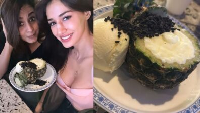 In pics: Disha Patani relishes pineapple dish, says ‘Broke my nose but nothing a pineapple can’t fix’