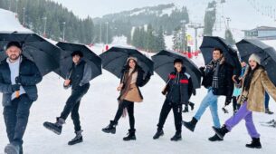 In pics: Hrithik Roshan having a snowy Christmas with his beloved Saba Azad and kids