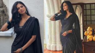 In pics: Malavika Mohanan looks elegant in her all-black saree