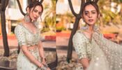 In pics: Rakul Preet Singh shares a traditional look in a sage green embellished lehenga