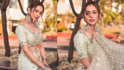 In pics: Rakul Preet Singh shares a traditional look in a sage green embellished lehenga