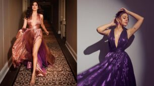 Janhvi Kapoor Or Alaya F: Whose Sparkling Metallic Plunging Gown Is Grabbing Attention In Crowd?