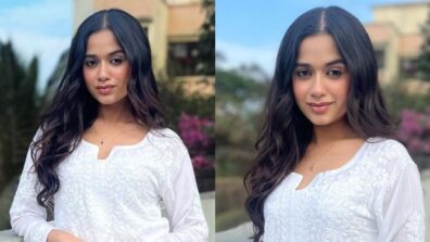 Jannat Zubair manifests inner swan in white salwar