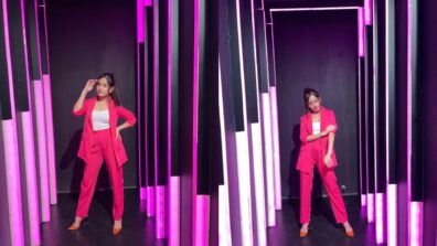 Jannat Zubair Rahmani is ‘ishq’ vibes in pink pantsuit, Anushka Sen comments