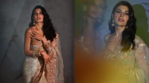 Jacqueline Fernandez is resplendent beauty in embellished transparent saree, see pics