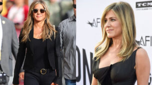 Jennifer Aniston’s wardrobe staples can serve a runway on its own
