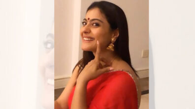 Kajol Devgan dazzles in red saree, says still in Xmas mode