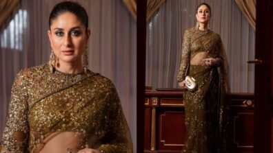 Kareena Kapoor Khan Looks Like A Royal Queen In Green Embellished Saree