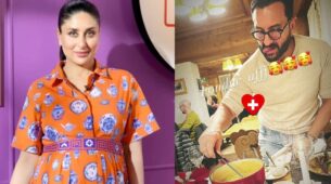 Kareena Kapoor shared a picture of Saif Ali Khan enjoying fondue as the family vacations in Switzerland