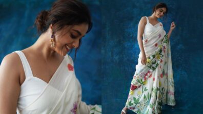 Keerthy Suresh’s white see-through saree look will make you go bananas