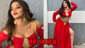 Monalisa looks spicy hot in latest sultry red dress, fans feel the heat