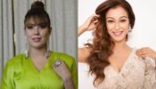 Munmun Dutta is ‘cool as cucumber’ in green V-neck corset dress, Sunayana Fozdar dazzles in baby pink see-through saree