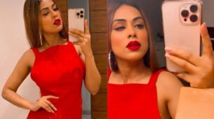 Nia Sharma is ready for ‘date night’, looks irresistible in spicy red hot dress