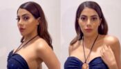 Nikki Tamboli’s sensuous ‘haye garmi’ moment is blue glittery corset dress is wow
