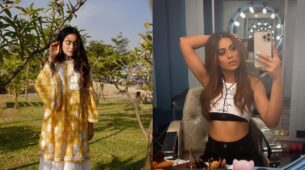 Desi Vs Videsi Fashion Challenge: Surbhi Jyoti in yellow printed kurti Vs Nia Sharma in white crop top and black trousers, who’s your favourite?