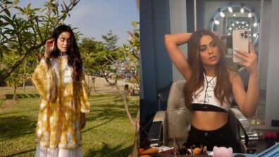 Desi Vs Videsi Fashion Challenge: Surbhi Jyoti in yellow printed kurti Vs Nia Sharma in white crop top and black trousers, who’s your favourite?