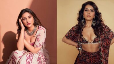 Parineeti Chopra In Pink And Sand Leaf Printed Or Raashi Khanna In Black And Red Rug Print: Whose Sharara Set Is Aesthetic?