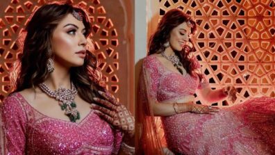 Photos: Hansika Motwani looked amazing in a pink lehenga by Falguni Shane Peacock