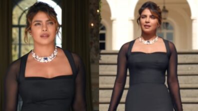 Priyanka Chopra is all smiles in black bodycon dress, looks sizzling in expensive Bulgari jewellery