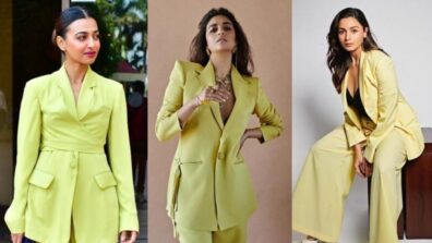 Radhika Apte, Keerthy Suresh, And Alia Bhatt In Titanium Yellow Pantsuit Exudes Statement Style; See Pics