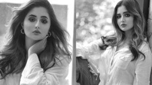 Rashami Desai turns on monochrome fire