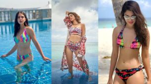 Sara Ali Khan, Ananya Panday, And Rhea Chakraborty’s Soaring Hotness In Rainbow Bikini Sets