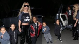 Scoop: Kim Kardashian And Kids In One Frame; See Pics