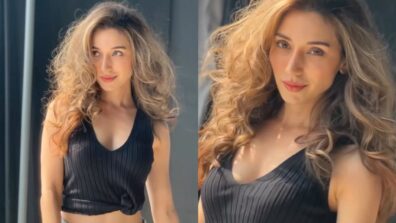 So Attractive: Heli Daruwala shows sensuous moves in black crop and denim shorts, watch 
