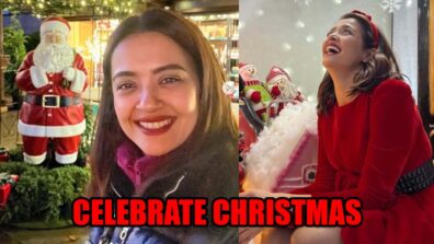 Surveen Chawla shares Christmas celebration photos, looks stunning in red dress