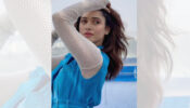 Tamannaah Bhatia Dons A White Net Top With A Blue Blazer Dress