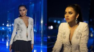 Tejasswi Prakash is quintessential diva in transparent black skirt and deep-neck outfit, we are crushing 