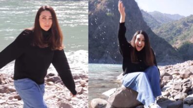 Throwback Karishma Kapoor having a great time by the river in Rishikesh