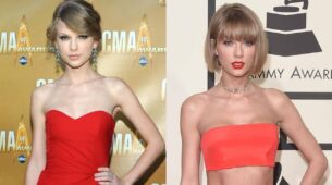 Times When Taylor Swift Flaunted Her Beauty Symbol Collar Bones In Plunging Dresses, While Thigh-High Slits Grab Attention
