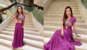 TMKOC fame Sunayana Fozdar is reception ready, looks droolworthy in gorgeous purple shimmery lehenga