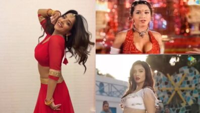 Uff Haye Garmi: Bhojpuri babe Monalisa looks sizzling hot in red blouse and saree, performs to Divya Agarwal’s ‘Resham Ka Rumaal’