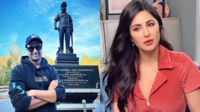 Vicky Kaushal is handsome poser in black jacket, sunglasses and cap, Katrina Kaif likes it