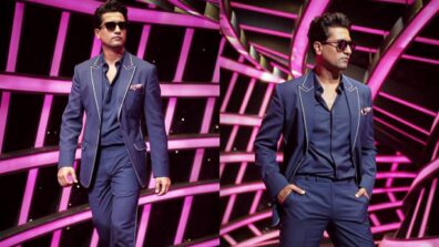 Vicky Kaushal looks “ultimate level” attractive in a dark blue blazer outfit