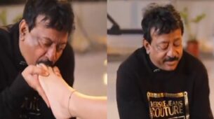 Video of Ram Gopal Verma licking Ashu Reddy’s toes goes viral, netizens shocked