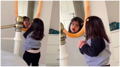 Viral Video – In front of the mirror, a young girl imitates a Pakistani girl by singing “Mera Dil Ye Pukare Aaja”