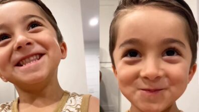 Viral Video: The child is tricked into recording his own response as the mother dances