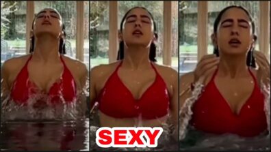 Watch: Sara Ali Khan’s red-hot bikini splash in pool is too hot to handle