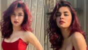 What A Babe: Avneet Kaur is all about ‘mulbetry’ vibes in red deep-neck outfit, stuns in sensuous dark red hair colour
