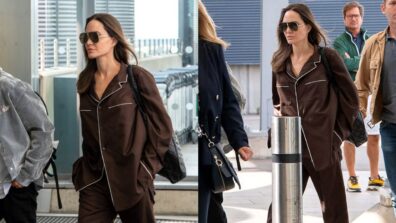 When Angelina Jolie turned heads with her chocolate PJ at airport