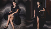 Aahana Kumra Looks Sensuous In A Black Frilled Neck High Slit Midi dress, See Pics 763004