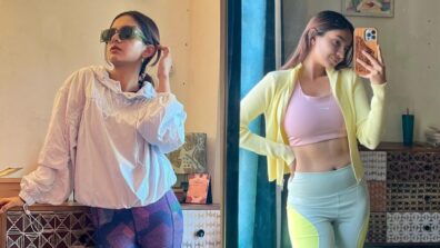 Anushka Sen flaunts curvaceous midriff in pink bralette and yoga pants, see ASAP