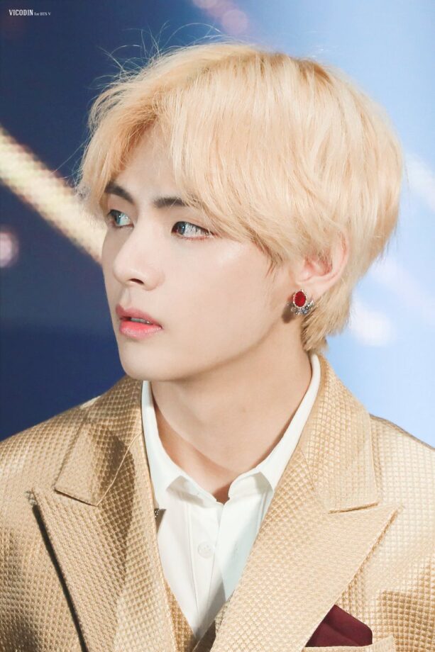 BTS V Enchanting In Blonde Hair Color 764196