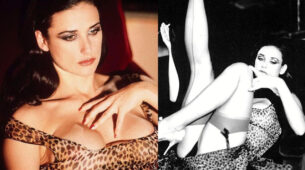 Demi Moore Oozes In Tiger Print Sleeveless Transparent Outfit, See Pics
