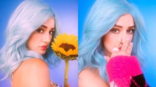 Disha Patani is blue-haired barbie in plunging neck outfit