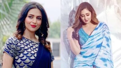 Divyanka Tripathi to Rashami Desai: TV Divas Dazzle in Blue Sarees: A Fashion Showdown